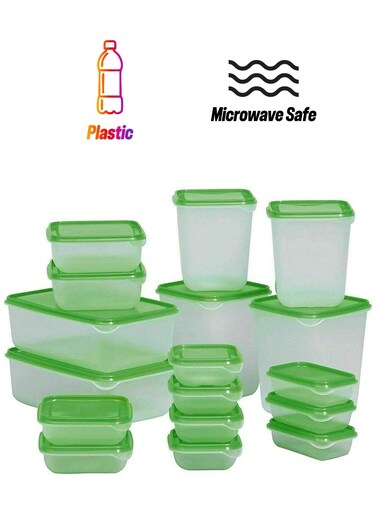 TIME 17 Psc Food Storage Container with Lids Storage Box Set BPA-Free Suitable for Dishwasher, Freezer, Microwave, Plastic Food Storage Containers