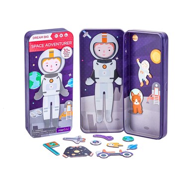 mierEdu Magnetic Puzzle Box &ndash; Space Adventurers   Travel-Ready Magnetic Dress-Up Puzzle Set   Ages 3+   Creative &amp; Educational Toy for Kids
