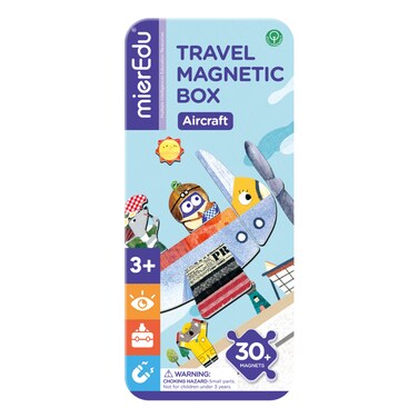 mierEdu Travel Magnetic Box &ndash; Aircraft   Portable Aviation-Themed Magnetic Puzzle for Kids Ages 3+   Creative &amp; Educational Travel Toy