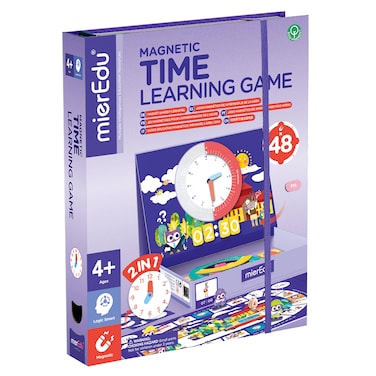 mierEdu Magnetic Time Learning Game   Educational Magnetic Toy for Kids Ages 3+   Early Time-Telling &amp; Number Skills Activity