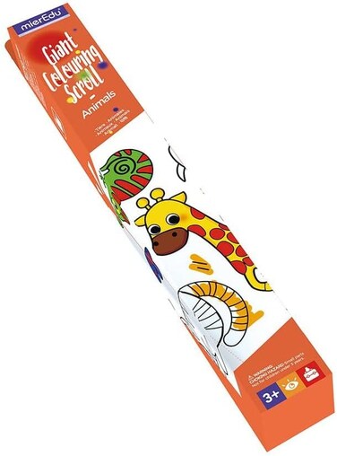 mierEdu / Jenjo Giant Colouring Scroll   Reusable 3-Meter Kids Colouring Roll   Ages 3+   Large-Format Creative Activity for Home &amp; Preschool