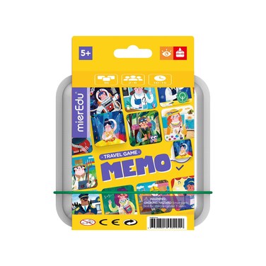 mierEdu Travel Games &ndash; Memo   Compact Travel-Friendly Memory Game for Kids Ages 3+   Screen-Free Educational Game for Family &amp; Travel