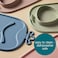 b.box Roll + Go Food Mat With Silicone Plate For Baby And Toddler, 3-Piece Divider, Baby Plate For Most High Chairs And Travel