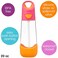 b.box Tritan Triangle Drink Bottle With Easy Push Button, Open Or Close Lid, Water Bottle With Removal Silicone Straw Perfect For School Kids (Strawberry Shake)