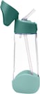 b.box 20Oz Tritan Straw Bottle, Large, Modern Water Bottle With Flip Straw For Kids, Spill Proof, BPA Free (Emerald Forest, 20 Oz)