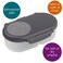 b.box Snackbox For Toddlers, Kids, Mini Bento Box, Lunch Box, Leak Proof, 2 Compartments, BPA Free, Dishwasher Safe, School Supplies, Ages 4 Months+
