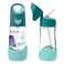 b.box 15Oz Tritan Straw Bottle, Modern Water Bottle With Flip Straw For Toddlers &amp; Kids, Spill Proof, BPA Free (Emerald Forest, 15 Oz)