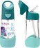 b.box 15Oz Tritan Straw Bottle, Modern Water Bottle With Flip Straw For Toddlers &amp; Kids, Spill Proof, BPA Free (Emerald Forest, 15 Oz)