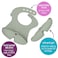 b.box Silicone Bib, Stay Open Catcher, Rolls For Easy On The Go Use, Non-Stick Silicone, Adjustable, Tapered Fit, Dishwasher Safe, From 4M+