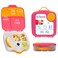 b.box Lunchbox, Jumbo Bento Box With 4 Compartments (2 Leakproof), Removable Divider, Gel Cold Pack, Ideal For School, From 3+, 1L Capacity - Strawberry Shake
