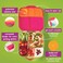 b.box Lunchbox, Jumbo Bento Box With 4 Compartments (2 Leakproof), Removable Divider, Gel Cold Pack, Ideal For School, From 3+, 1L Capacity - Strawberry Shake