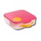 b.box Lunchbox, Jumbo Bento Box With 4 Compartments (2 Leakproof), Removable Divider, Gel Cold Pack, Ideal For School, From 3+, 1L Capacity - Strawberry Shake