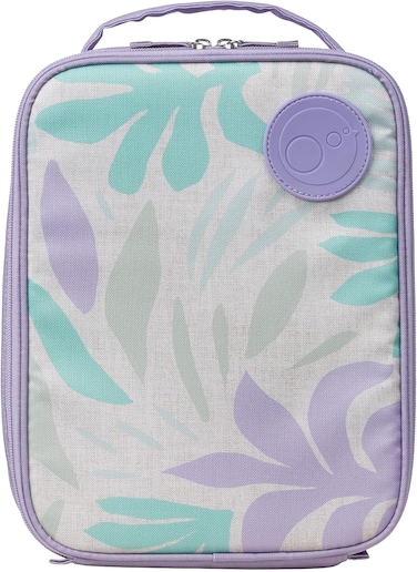 b.box Flexi Insulated Lunch Bag For Kids - Recycled Polyester, Machine Washable, Fits b.box Lunch Combos, Leak-Resistant With Mesh Pocket For Ice Pack - Eco-Friendly &amp; Durable, Lilac Garden