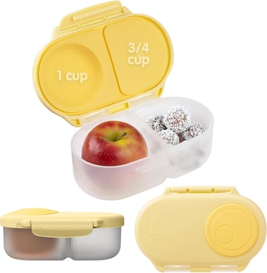 b.box Snack Box, Mini Bento Box With 2 Leak-Proof Compartments, Lunch Box And Snack Box Children School, Lunch Box For Children Suitable For Whole Fruits, BPA Free