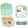 b.box Oversized Lunch Box For Kids: Bento Box With 4 Compartments (2 Leak Proof), Removable Divider, Gel Cold Pack. For Older Kids And Big Eaters Ages 3+. School Supplies