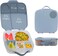 b.box Oversized Lunch Box For Kids: Bento Box With 4 Compartments (2 Leak Proof), Removable Divider, Gel Cold Pack. For Older Kids And Big Eaters Ages 3+. School Supplies