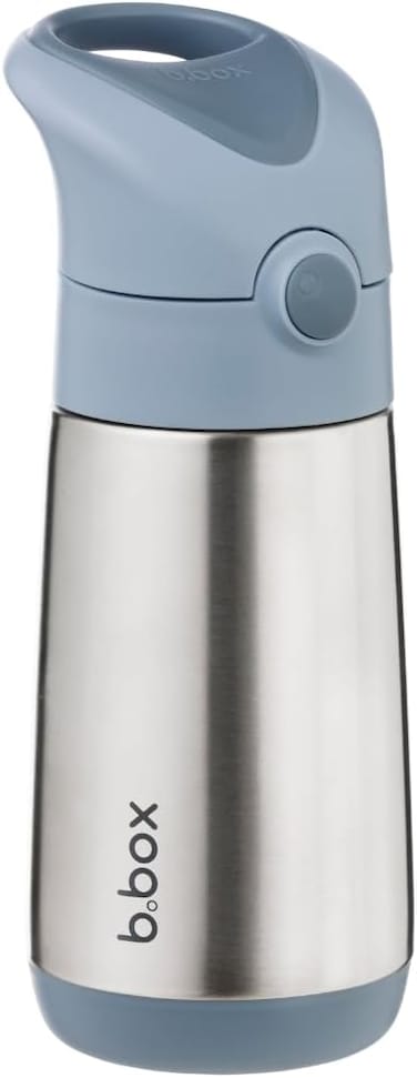 b.box 12 Oz Insulated Water Bottle: Keeps Drinks Cold Up To 8 Hours, Warm Up To 6 Hours. Triple Wall Stainless Steel Kids Water Bottle W/Free Flow Silicone Straw Top. Leakproof &amp; Dishwasher Safe