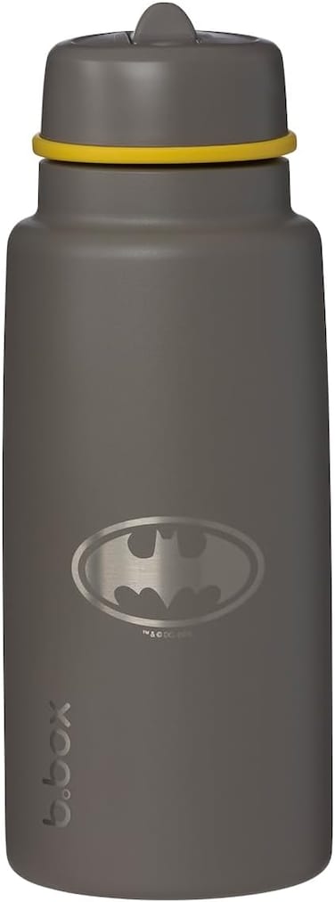 b.box Triple Insulated 1L/34Oz Stainless Steel Water Bottle W/Flip Straw Keeps Drinks Cold 46 Hours Leak-Proof Tumbler With Lid &amp; Straw For Travel, Gym &amp; School BPA-Free Sports Bottle Batman