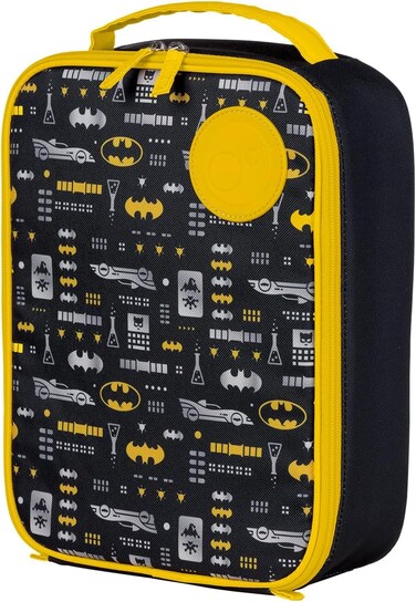 b.box Flexi Insulated Lunch Bag For Kids - Recycled Polyester, Machine Washable, Fits b.box Lunch Combos, Leak-Resistant With Mesh Pocket For Ice Pack - Eco-Friendly &amp; Durable, Batman