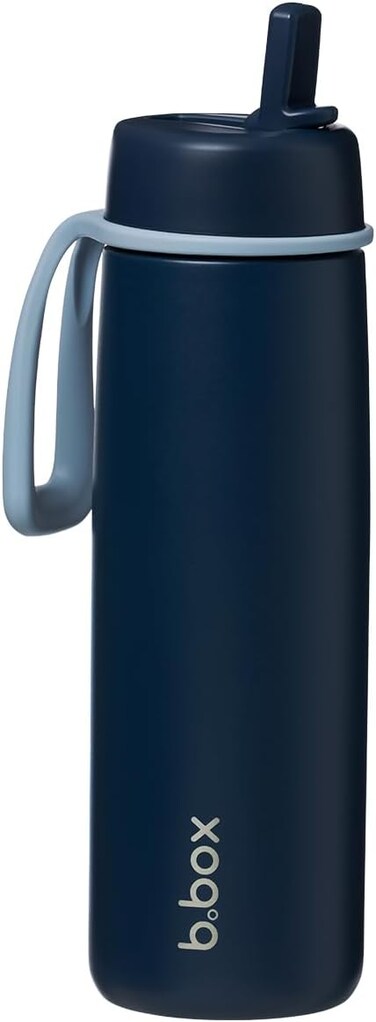 b.box Triple Insulated 23Oz Water Bottle W/Stainless Steel Straw. 44 Hours Cold. Leak Proof Tumbler With Lid And Straw For Travel, Gym &amp; School. BPA Free Sports Water Bottles.