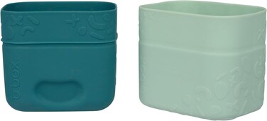 b.box Silicone Snack Cups, Reusable Food Meal Prep Storage Container, Fits In Lunchbox, Oven, Microwave, Freezer &amp; Dishwasher Safe