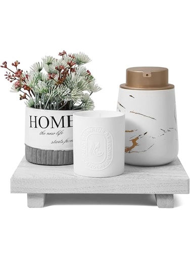 BPA&reg; Counter Organizer Wooden Decorative Trays Rectangular Holder