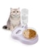 FDTY Cat Bowls with Gravity Water, 15&deg;Tilt and 360&deg;Rotatable Pet Feeders 2 in 1 Cat Bowls with Automatic Water Bottle Detachable, Cat Wet and Dry Food Feeding Bowl Set