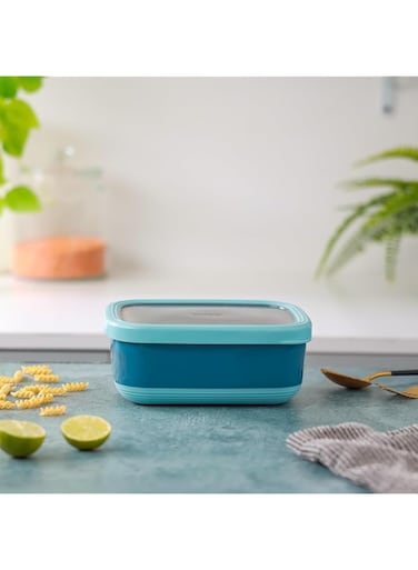 Delcasa Stainless Steel Inner Rectangle Food Container, 1400 ml Capacity, Blue