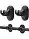 DIWANAE No Drill Curtain Rod Brackets, 2 Pack Self Adhesive Curtain Rod Holders Curtain Rods No Drilling Hooks, Adjustable Drillless Curtain Rod Holder for Bathroom Kitchen Home and Hotel (Black)