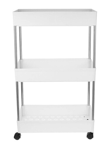3-Tier Storage Trolley White