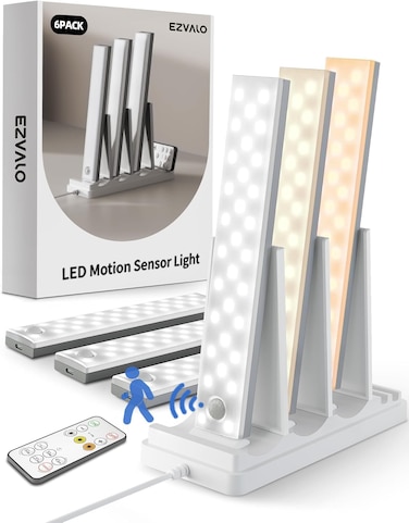 Ezvalo LED Motion Sensor Lights 6 Pack