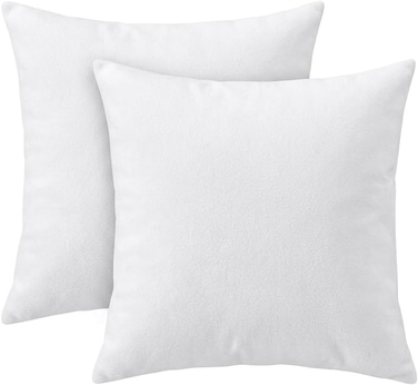 Cushion Inserts Pack of 2 &ndash; Square Throw Pillow Inserts for Sofa Couch Bed   Soft Fluffy Cushion Fillers   Decorative Pillow Inner Pads   Multiple Sizes (50 &times; 50 cm (20 &times; 20 in))