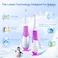 SEAGO Toddler Electric Toothbrushes for Baby Ages 0-3 Years, Baby Toothbrush with Smart Timer and Suction Base, 4 Replacement Brush Heads SG-513(Pink-C) (purple)