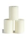 Unscented Pillar Candles, 7.6 x 10.2 cm, Ivory White, Set of 3, Handmade Decorative No-Drip Design