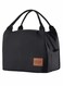 Bag Bento Bag, Insulated Lunch Box Men Adult Lunchbox Lunch Tote Reusable Meal Prep Container Bag Bento Box Cooler Bag for Students Ladies Men Picnic Work Outdoor Office (Black)