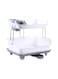 Dish Rack Two Layers Detachable Kitchen Storage Shelf Grey&amp;White 36x44x32.50centimeter