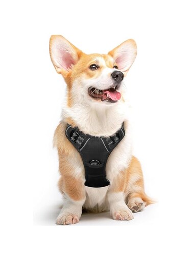 Xspring Dog Harness, Adjustable Reflective Breathable Oxford Soft Vest, No Pull Walking Pet Harness with Metal Rings and Handle, Easy Control Front Clip Harness for Small Medium Large Dogs