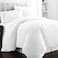 Pure Combed Cotton Double Duvet Cover 200x200 cm White, 400 Thread Count Cool Breathable 100% Long Staple Cotton Sateen Weave Quilt Cover &amp; 2 Pillowcases (White Bedding Set)