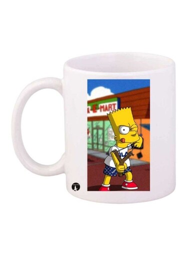 The Simpsons Printed Mug White/Yellow/Brown