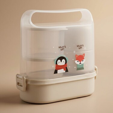 Al Saif Gallery plastic box set, Thai with a strap - transparent