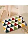 TYCOM Bathroom Rugs Bath Mat, 40x60cm, Non-Slip Fluffy Soft Plush Microfiber Shower Carpet Rug, Machine Washable Quick Dry Ultra Shaggy Bath Mats for Tub, Bathroom and Shower - ZR023-Triangle
