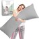 CRAFT Long Body Pillow with Cotton Cover - 50 x 140 cm, Light Grey