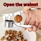 Garlic Press and Walnut Cracker &ndash; Manual Kitchen Tool for Garlic Crushing &amp; Nut Cracking &ndash; Durable Metal Kitchen Utensil for Easy Garlic Peeling, Walnut Shelling &amp; Home Cooking Essentials