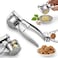 Garlic Press and Walnut Cracker &ndash; Manual Kitchen Tool for Garlic Crushing &amp; Nut Cracking &ndash; Durable Metal Kitchen Utensil for Easy Garlic Peeling, Walnut Shelling &amp; Home Cooking Essentials