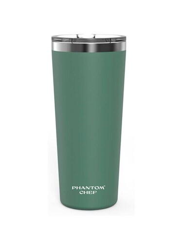 Phantom Chef Hydration Cup with Lid   20oz - 600ml   Keep 12 hs Cold - 2 hs Hot   Sports Water Bottle   Leak Proof   Vacuum Insulated Stainless Steel Thermo (Green, Hydration cup)