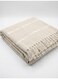 130 x 160 cm Premium Cotton Throw Blanket in Beige with Tassels for Sofa, Bed Runner, Couch Cover, and Boho Decorative Home Picnic Mat