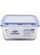 550ml Square Glass Food Storage Container With Blue Lid cmn0110