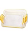 FITTO Clear Acrylic Serving Tray Set with Handles - Stylish Home and Office Decor in Gold, Perfect for Entertaining, Organizing, and Serving