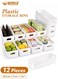 12 Pieces Stackable Plastic Drawer Organizers with Handles, Durable Closet and Dresser Storage Bins for Socks, Wardrobe, Bedroom and Kitchen Organization