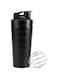Aokraty Shaker Bottle for Protein Mixes, 750ml, Shaker Bottle with Wire Whisk Ball, Protein Shaker Bottles, Shaker Cup,Stainless Steel Shaker Bottles, BPA Free,Leak Proof Design(Black)